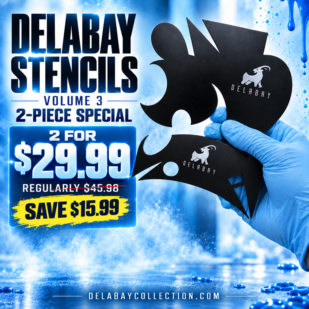 Delabay Stencil volume 3 (2 PCS ) – Save $15.99